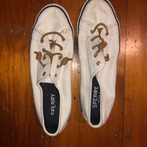 White Sperry sailer shoes